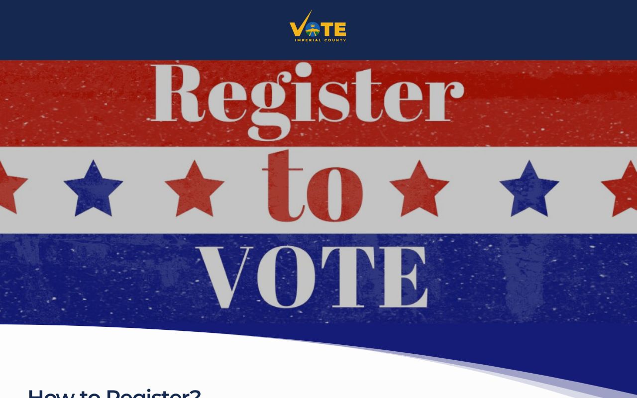 Imperial voter registration records information from the county Registrar